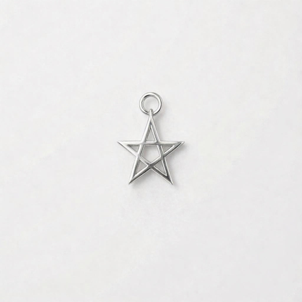 Silver Pentagram Charm