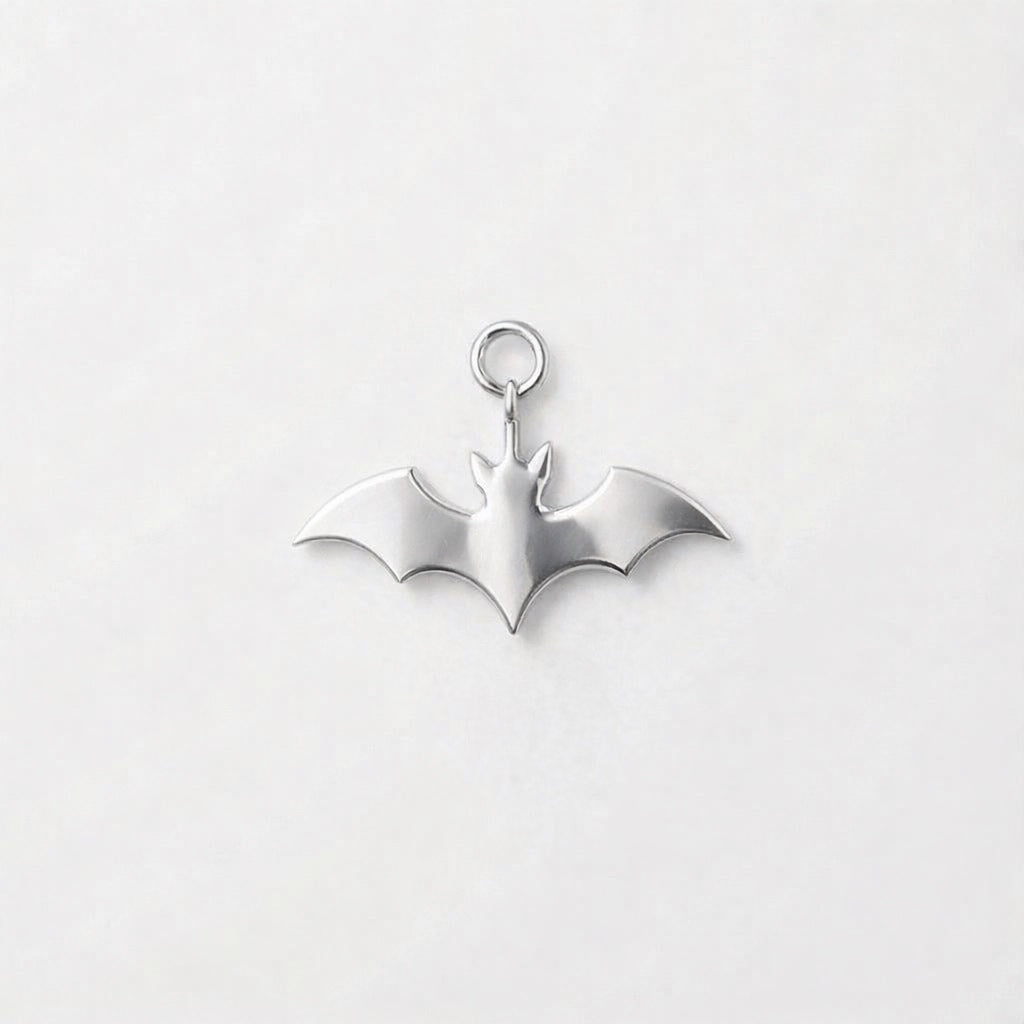 Silver Bat Charm